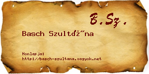 Basch Szultána névjegykártya